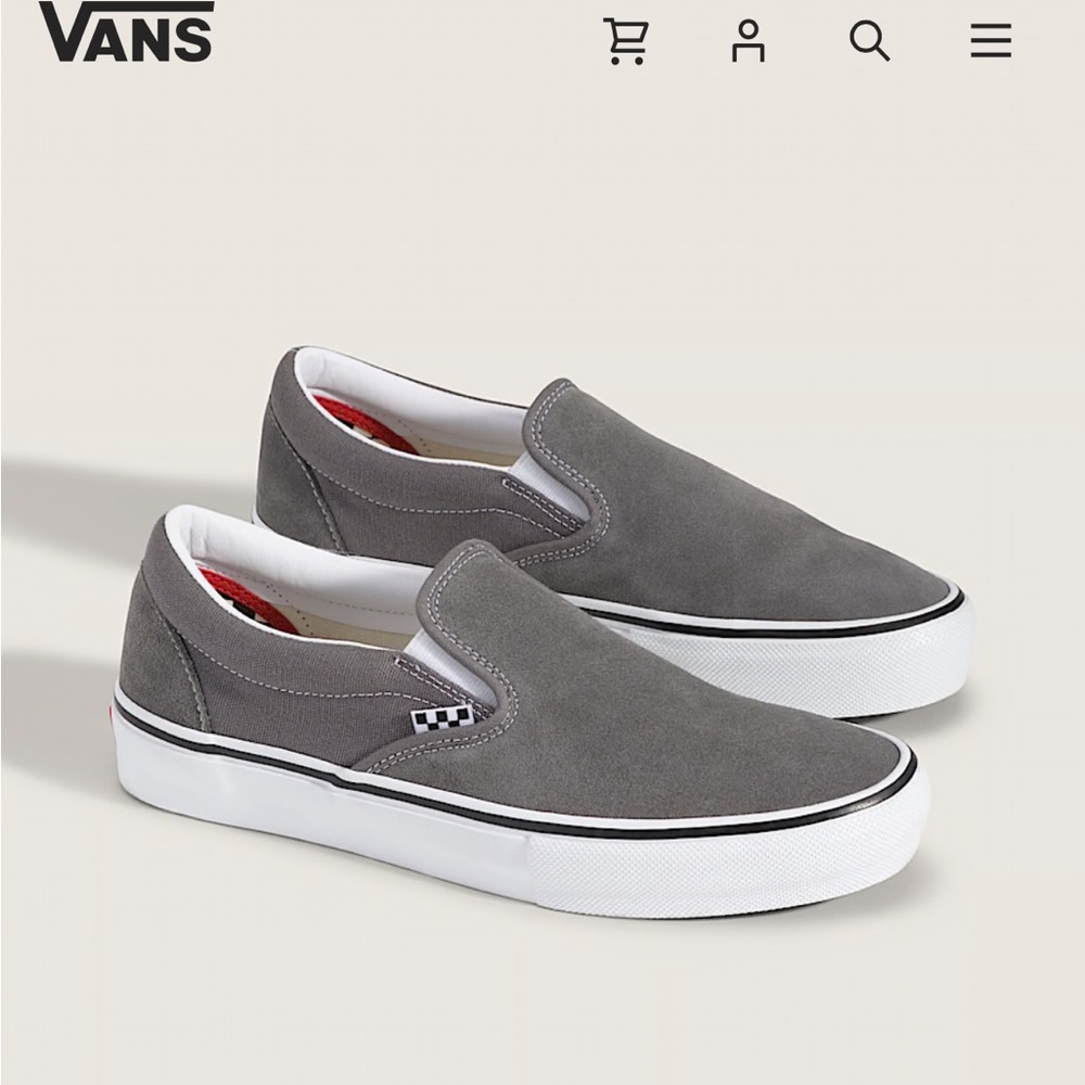 Vans Classic Gray Slip-On Sneakers